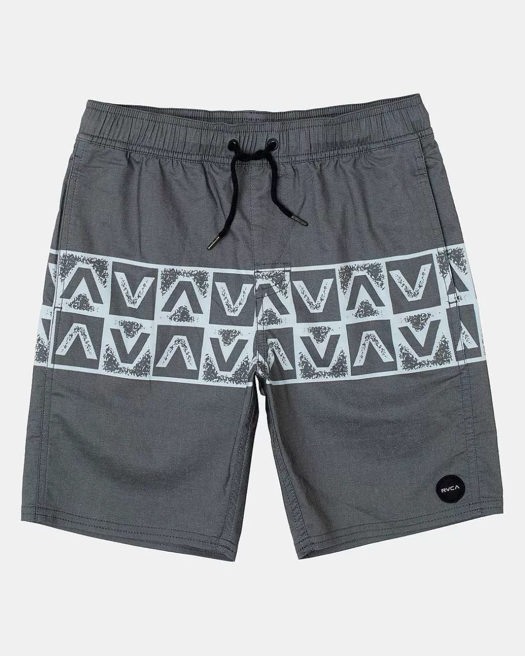 Boardshorts De Cintura Elastica Barnes Para Meninos 16">RVCA Outlet