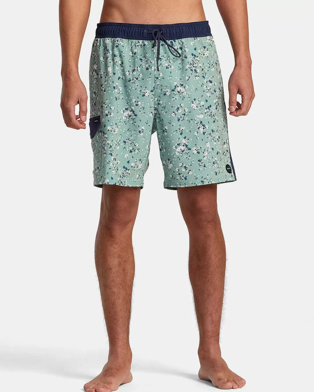 Boardshorts De Cintura Elastica Restless 17">RVCA New