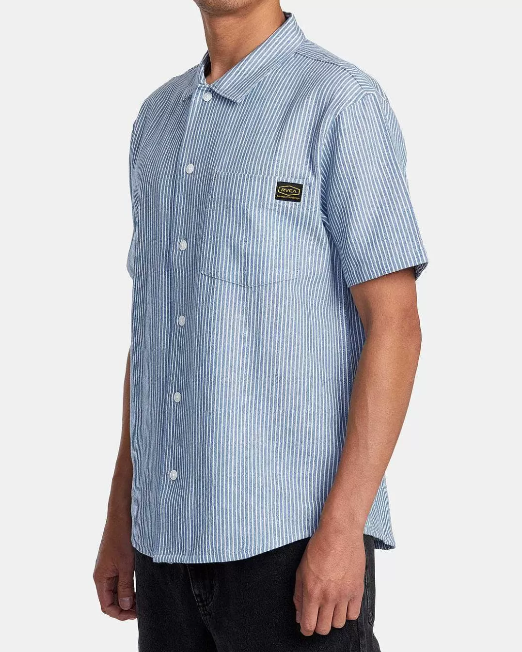 Camisa De Tecido De Manga Curta Dayshift Stripe Ii>RVCA Outlet