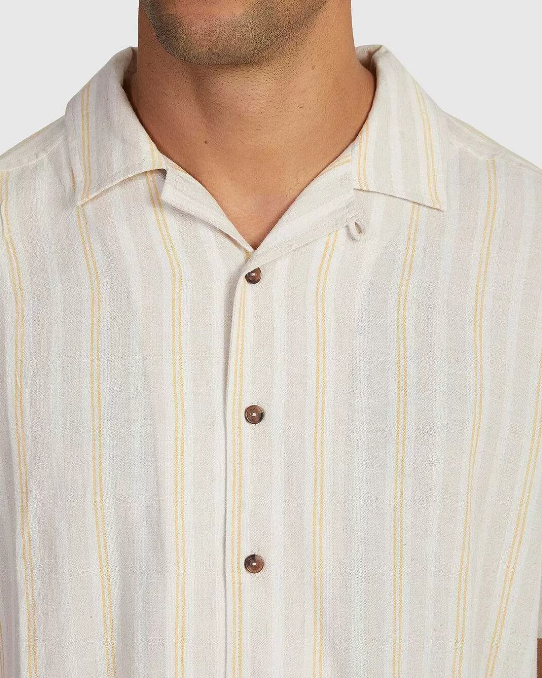 Camisa Manga Curta Beat Stripe>RVCA Hot