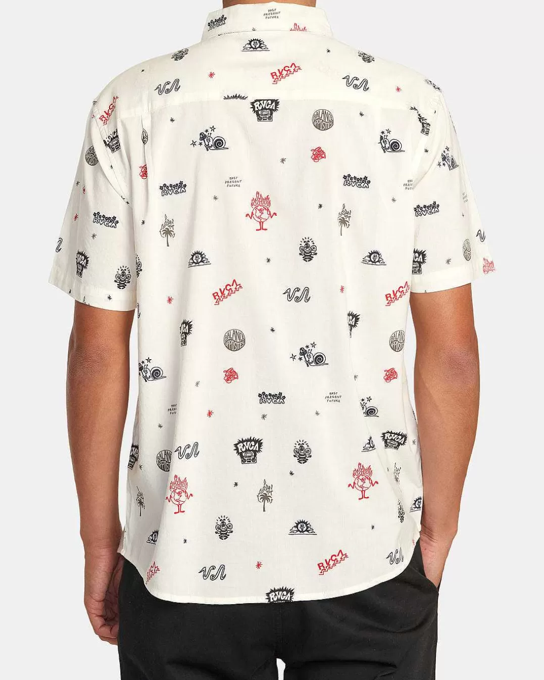 Camisa Manga Curta Chegadas>RVCA Clearance