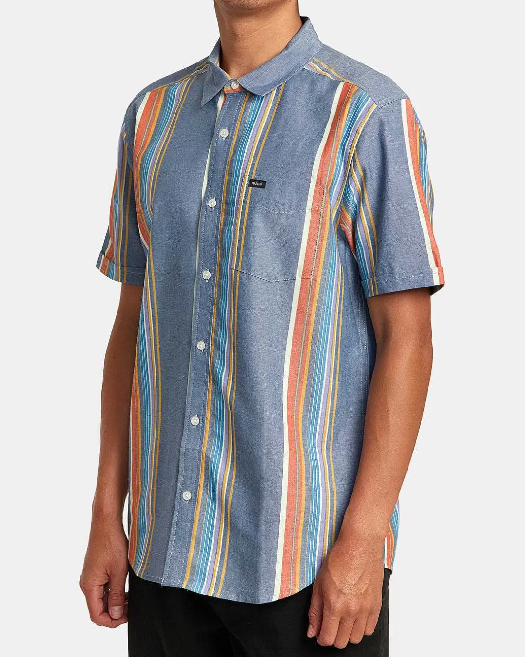 Camisa Manga Curta Risca Mayday>RVCA Cheap