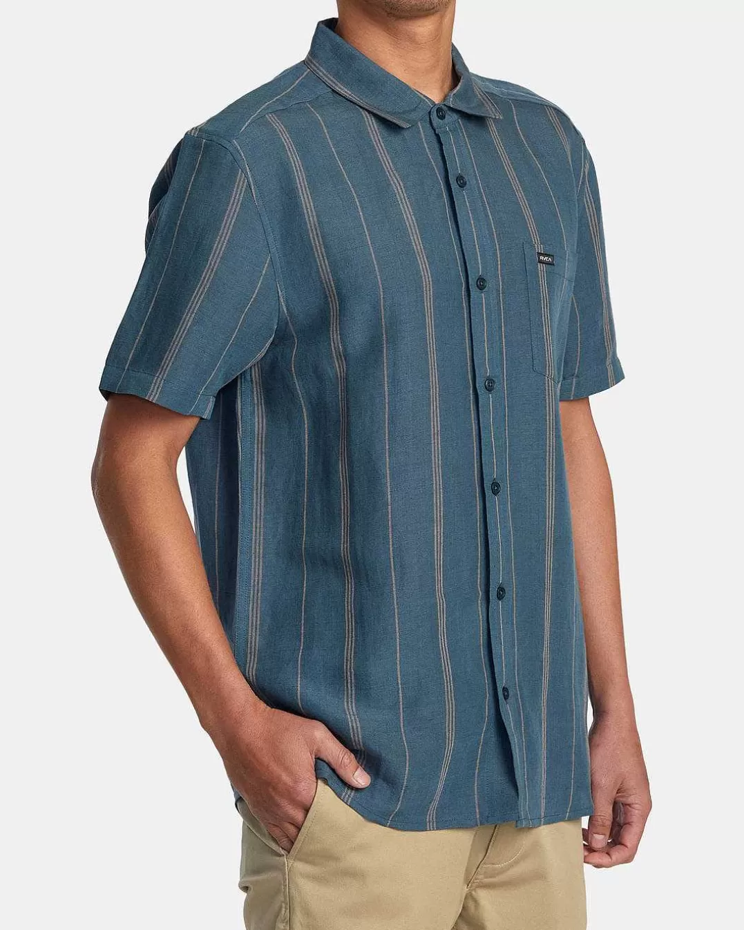 Camisa Tecida Manga Curta Mercy Stripe>RVCA Cheap