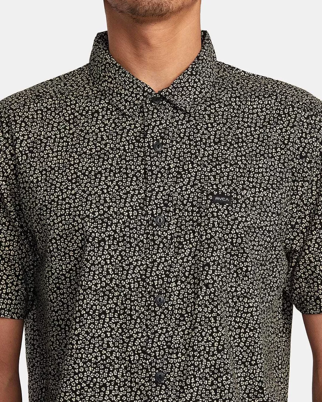 Camisa Tecida Manga Curta Morning Glory>RVCA Discount