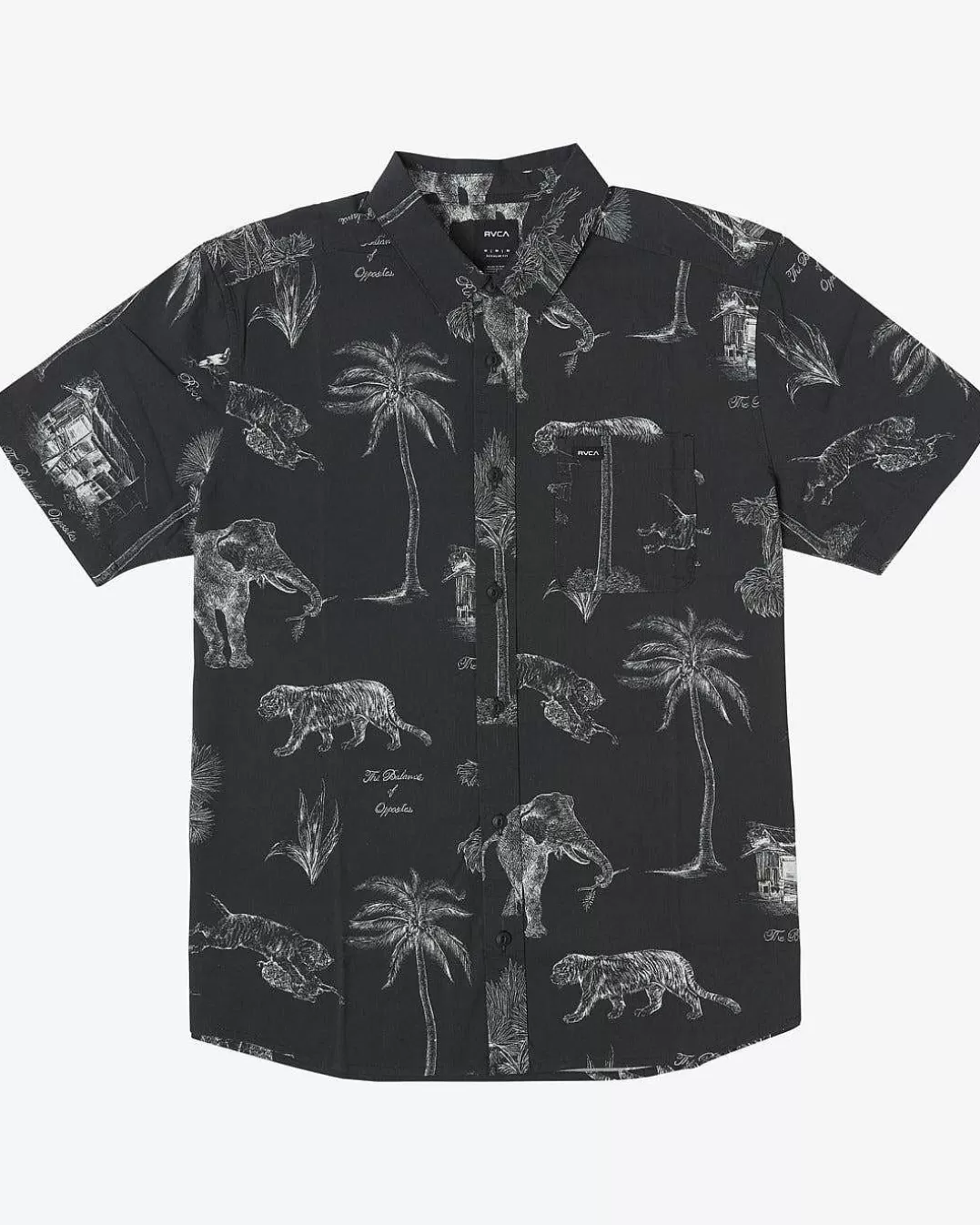 Camisa Tropic Winds Manga Curta>RVCA Best Sale