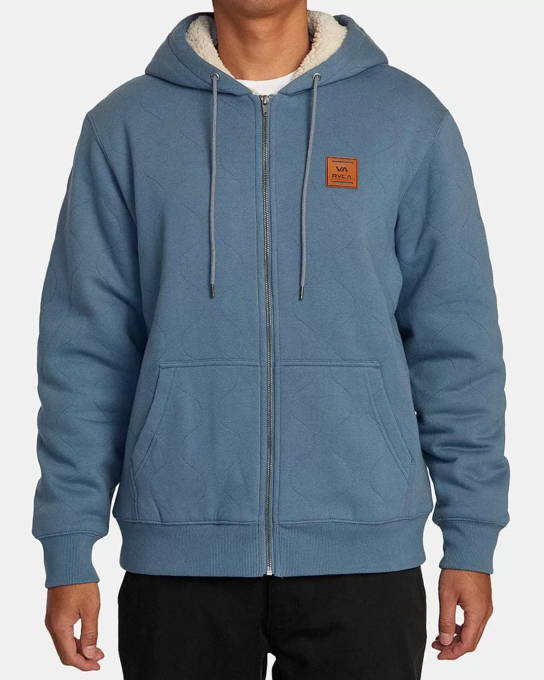 Hoodie Com Zip De Seta>RVCA Cheap