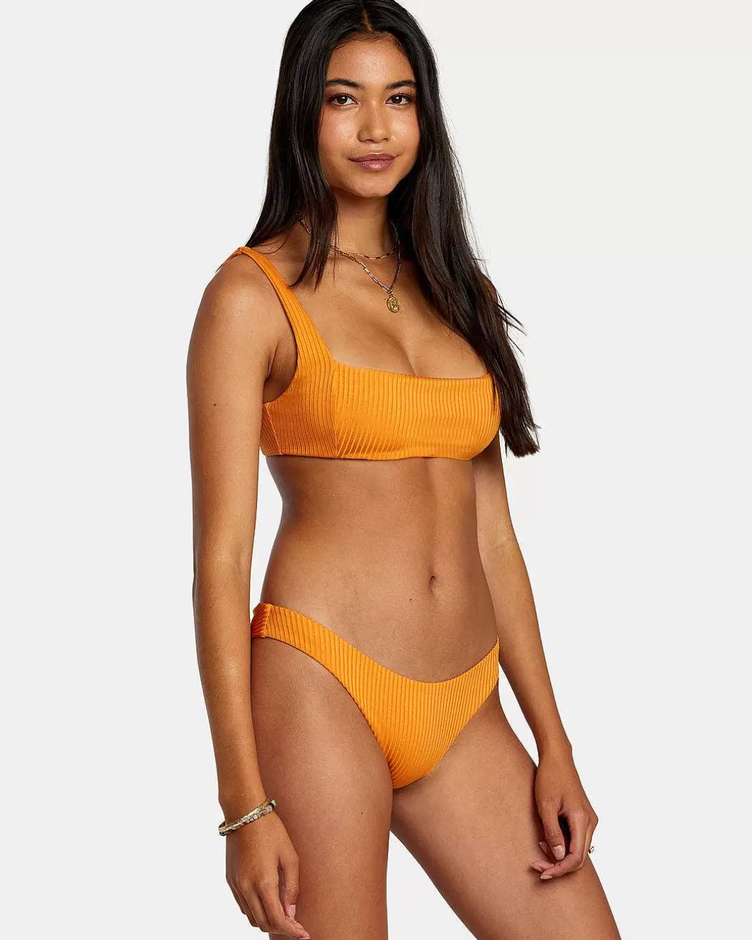 Parte De Baixo De Biquini Tangerine Shimmer Cheeky>RVCA Cheap