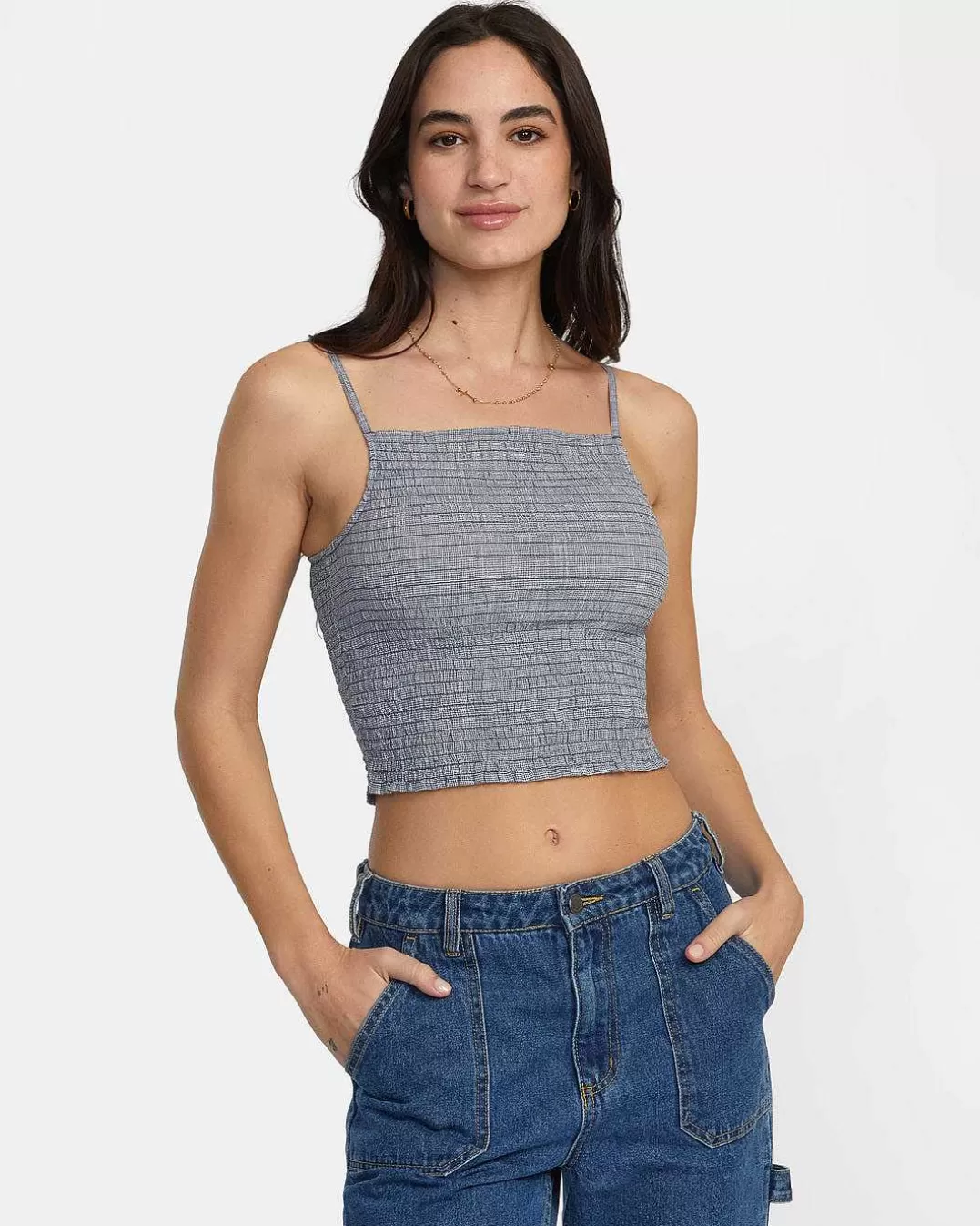 Regata Cropped Houndstooth Revival>RVCA Store