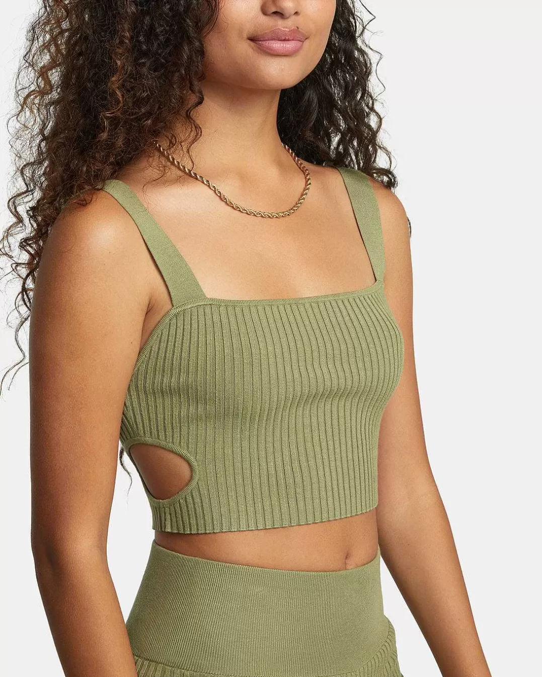 Rose Namajunas Fever Rib Malha Regata Cropped>RVCA Cheap