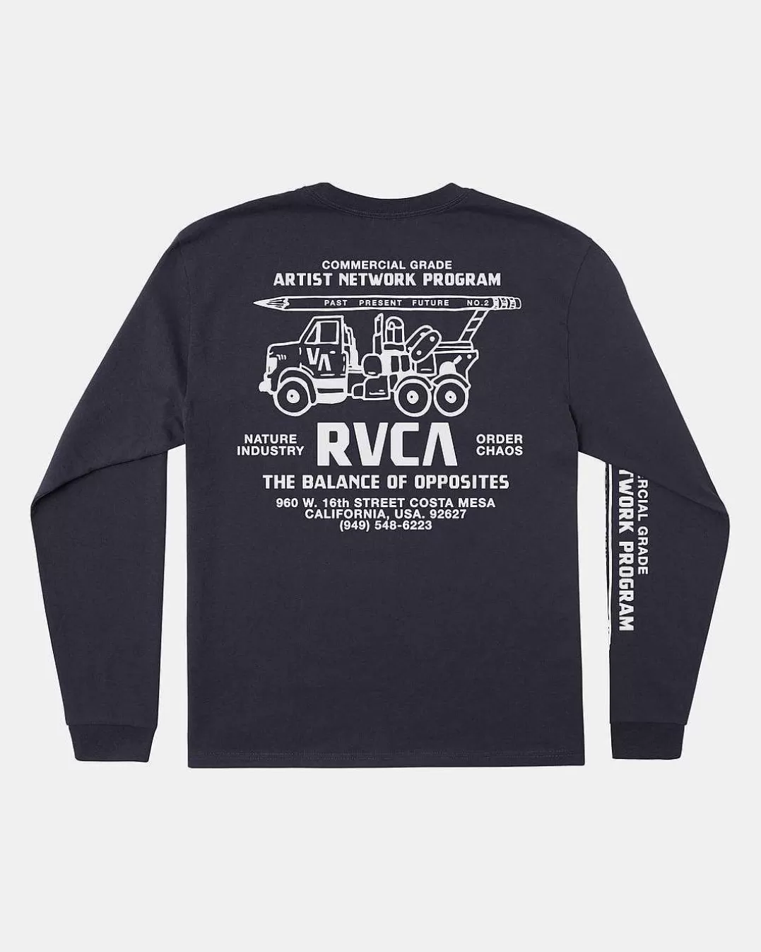 T-Shirt De Manga Comprida De Grau Comercial>RVCA Cheap