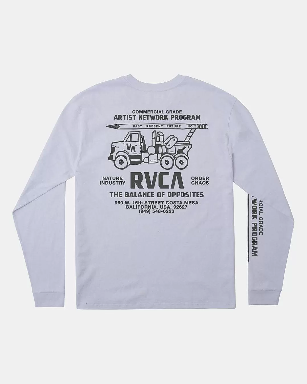 T-Shirt De Manga Comprida De Grau Comercial>RVCA Cheap