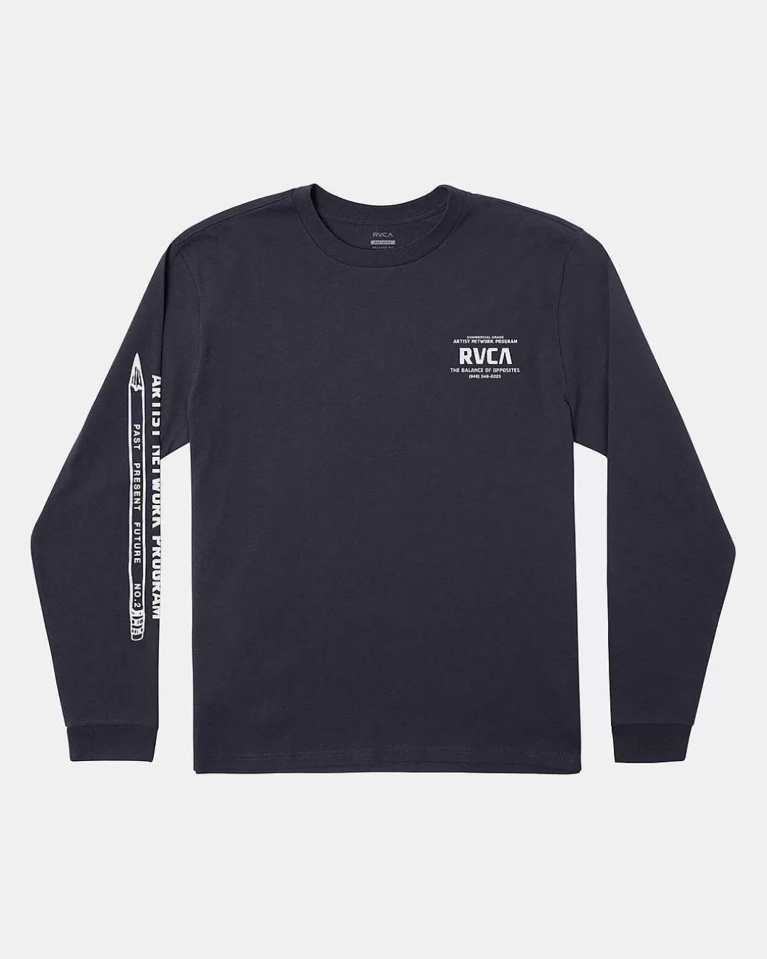 T-Shirt De Manga Comprida De Grau Comercial>RVCA Cheap