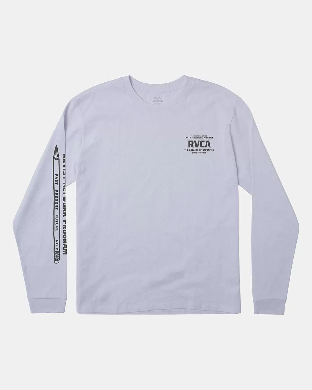 T-Shirt De Manga Comprida De Grau Comercial>RVCA Cheap