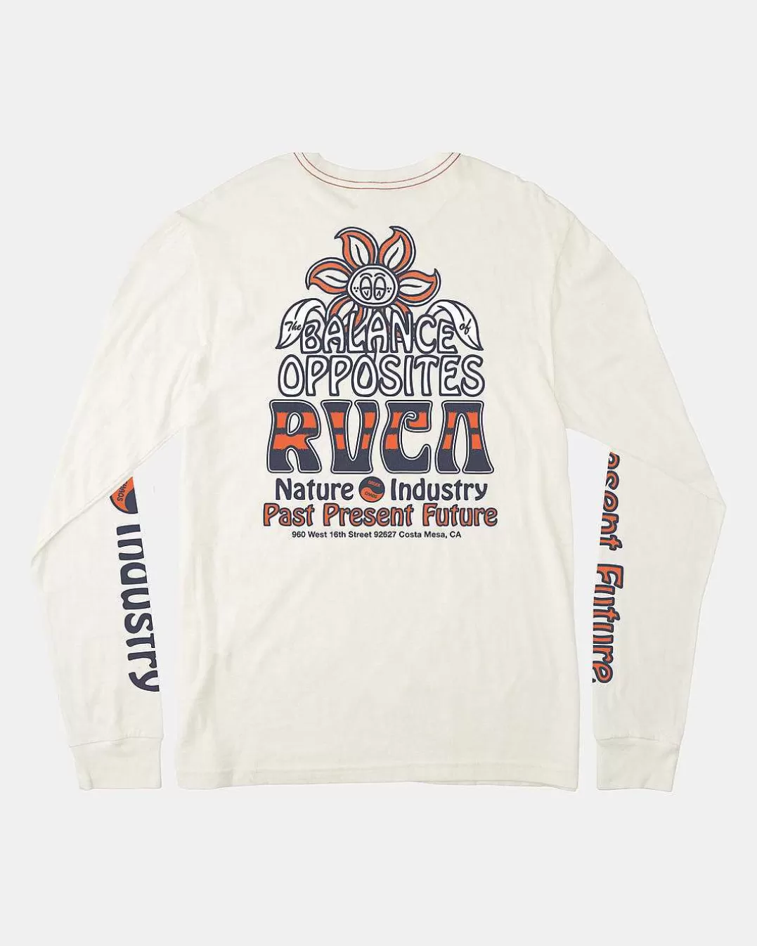 T-Shirt De Manga Comprida Para Meninos Crescimento Positivo>RVCA New