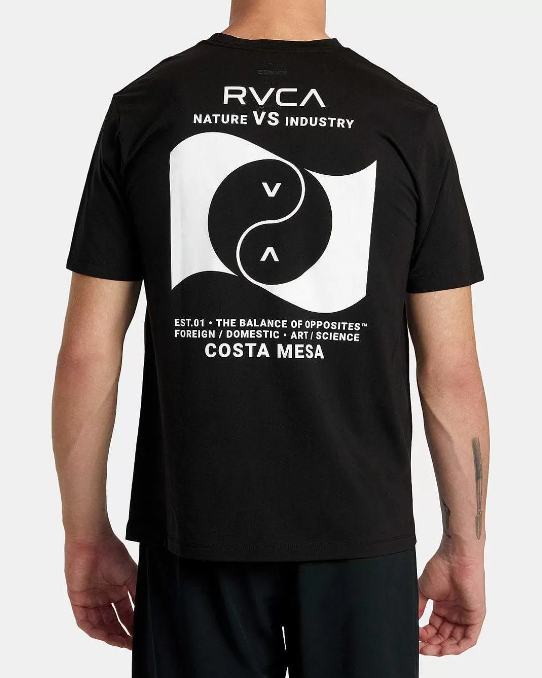 T-Shirt De Manga Curta Balance Banner>RVCA Flash Sale