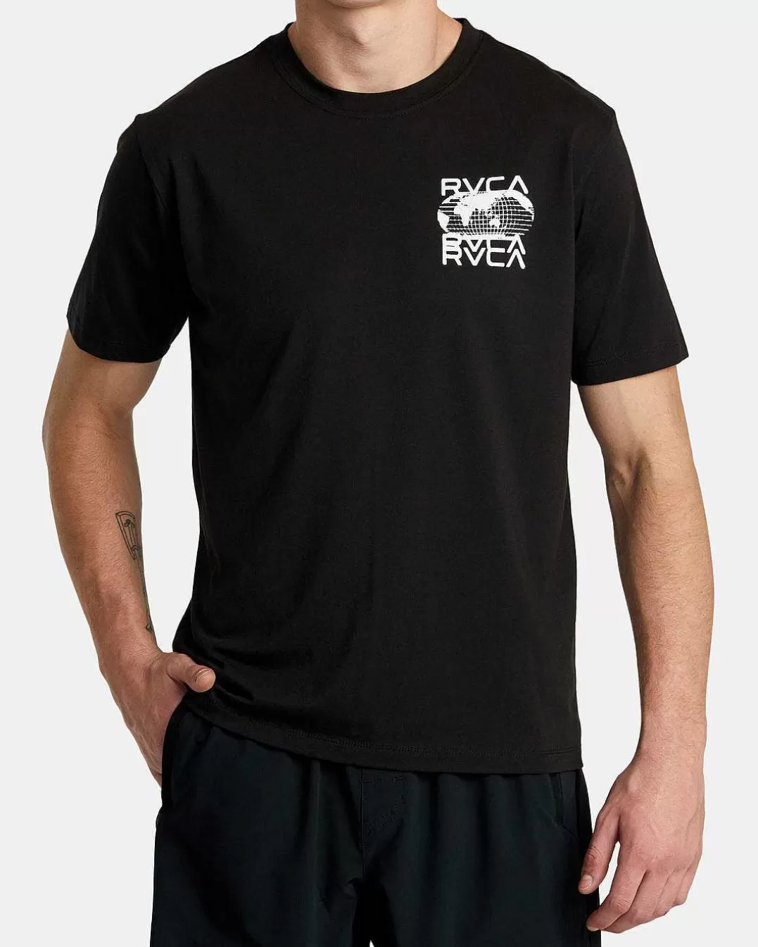 T-Shirt De Manga Curta Global Blur>RVCA Cheap