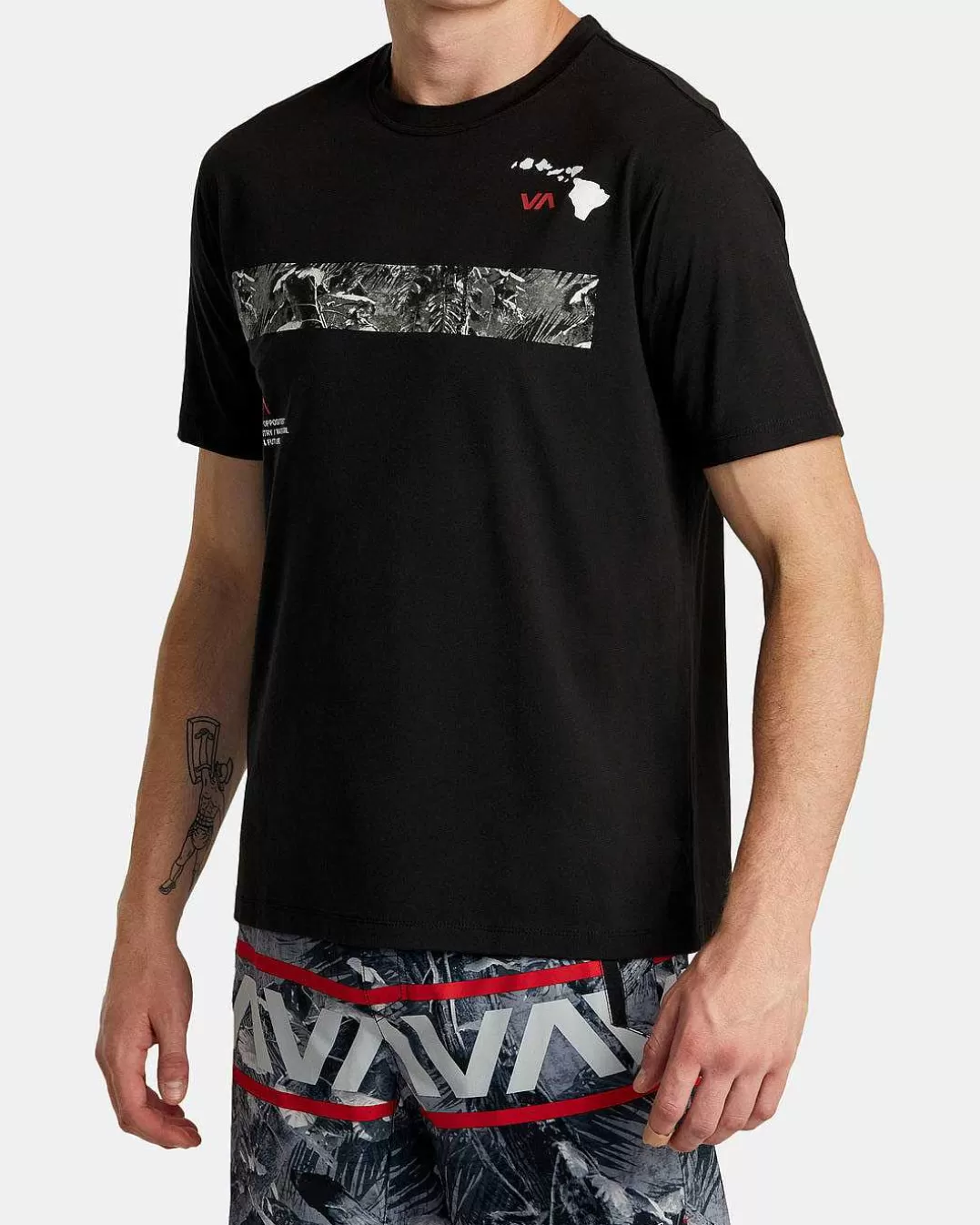 T-Shirt De Manga Curta Havai Topo>RVCA Hot