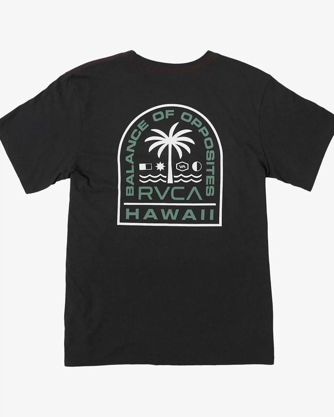 T-Shirt Manga Curta Tropics>RVCA New