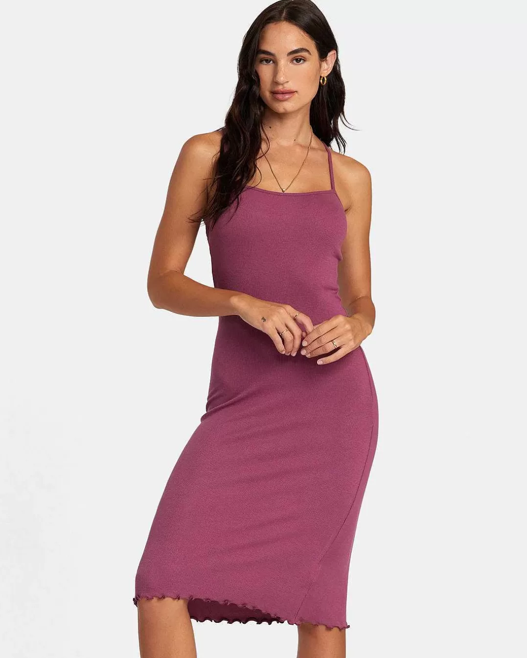 Vestido Midi Slink>RVCA Cheap